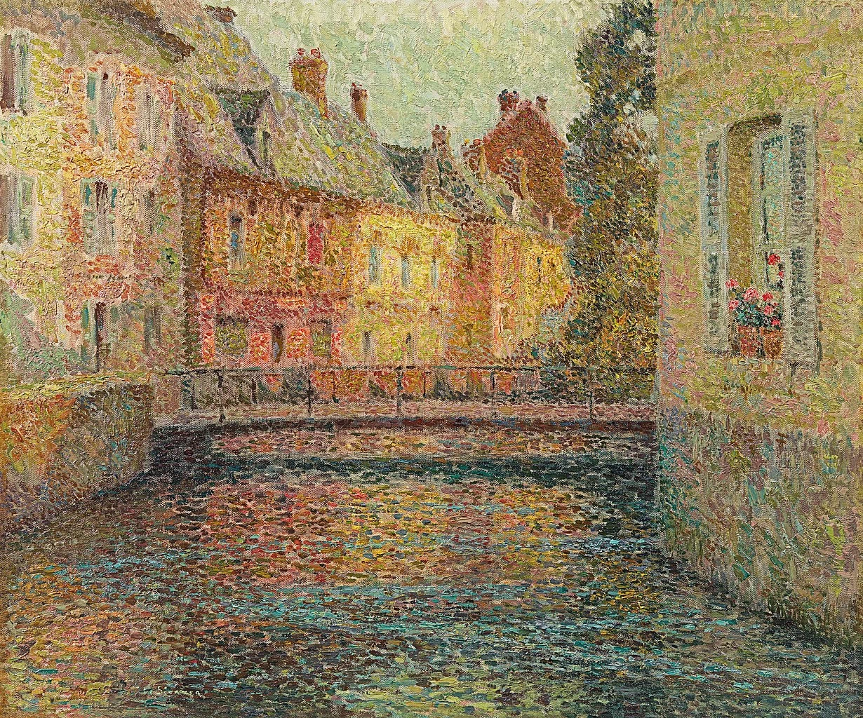 Henri Le Sidaner - Il canale, il sole, Gisors, Richard Green Fine Paintings